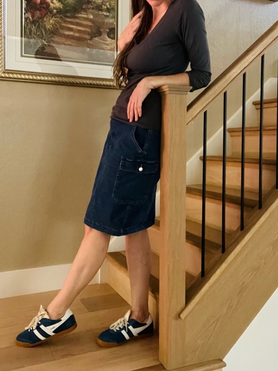 Cherokee Dresses & Skirts - 90s Y2K Vintage Cherokee Denim Cargo Pocket Midi Skirt